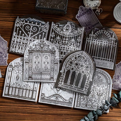 20PCS Gothic Castle Stickers for Scrapbooking and Collages