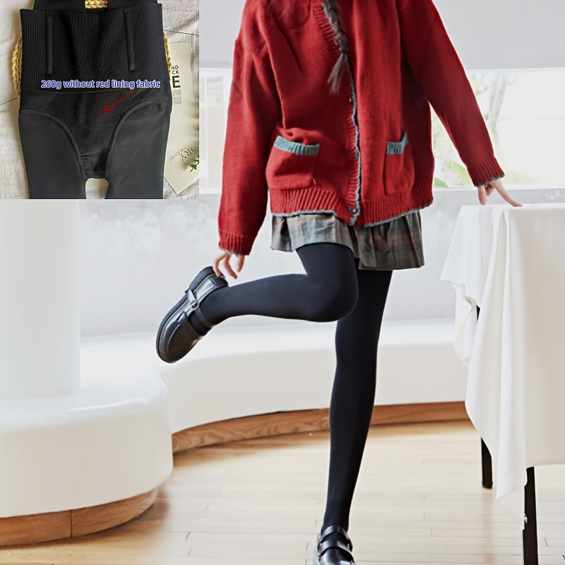 Plush Lined Tights High Waist Thermal Leggings Women's Stockings