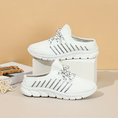 Women's Knitted Sneakers Breathable Lace Up Flat Shoes