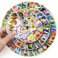 100pcs Cartoon Bottle Graffiti Stickers for Phone Laptop Car