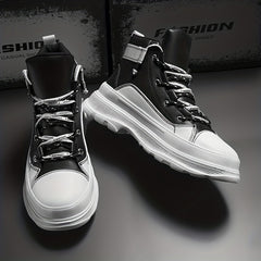 Men's Platform Lace up Boots for Casual Walking
