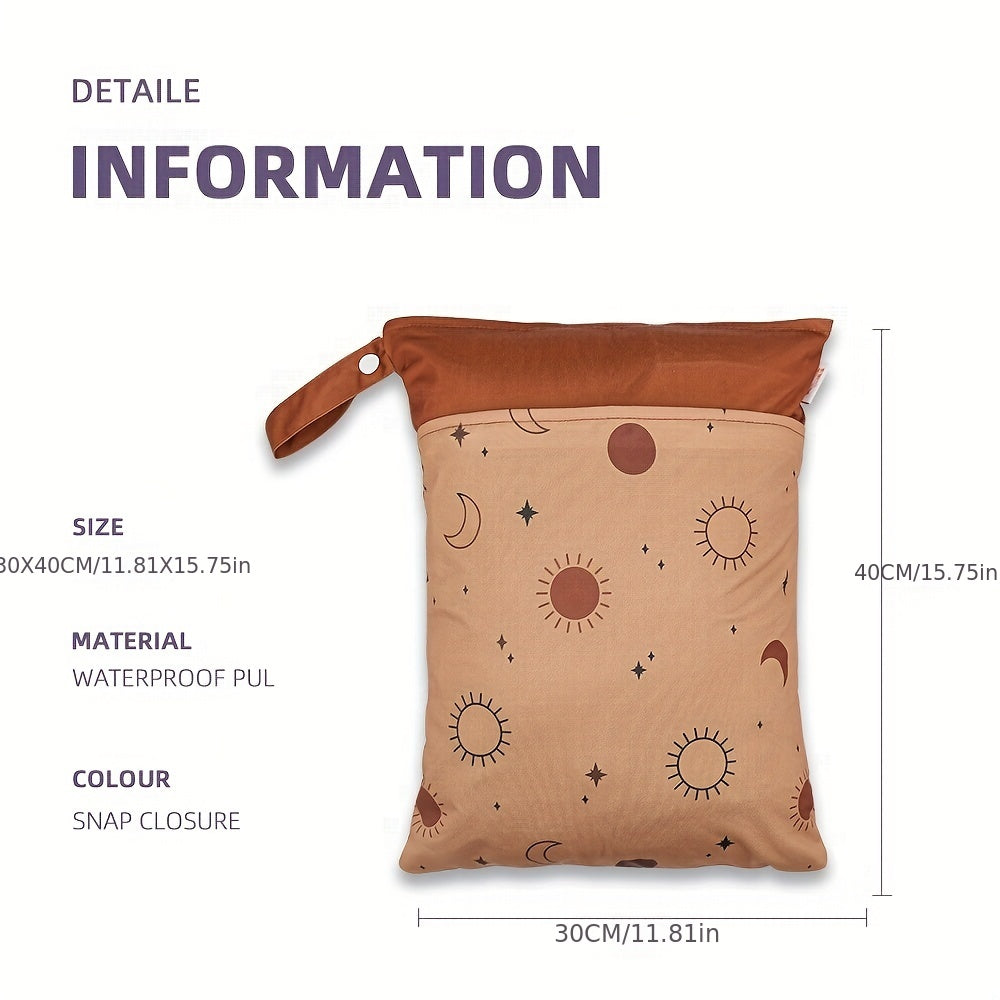 Sun Star Moon Diaper Storage Bag Mommy Beach Travel Waterproof