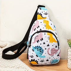 Dinosaur Pattern Boys Crossbody Small Chest Bag Outdoor Waist Travel Backpack