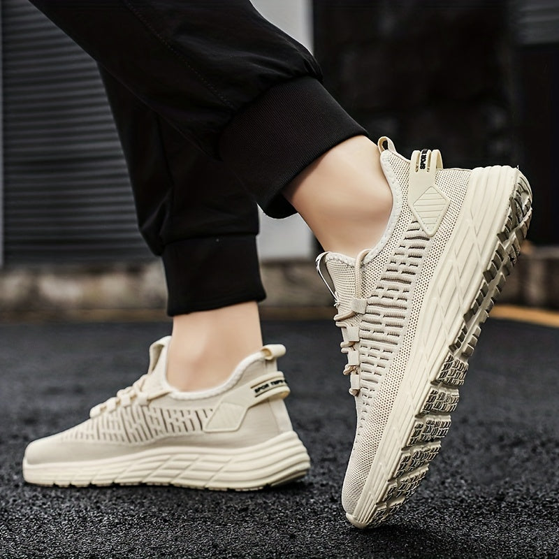 Men's Mesh Slip-On Sneakers Lace-Up Athletic Shoes