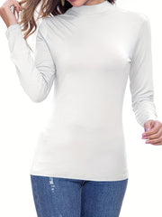 Women's Mock Neck Thermal Underwear Top
