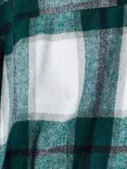 Plaid Print Button Front Jacket Casual Long Sleeve Versatile Outerwear