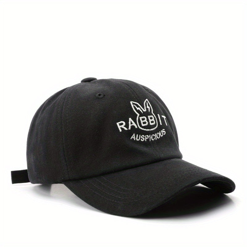 Rabbit Embroidery Baseball Cap Casual Cartoon Sun Hat Solid Sports Golf Dad Hats