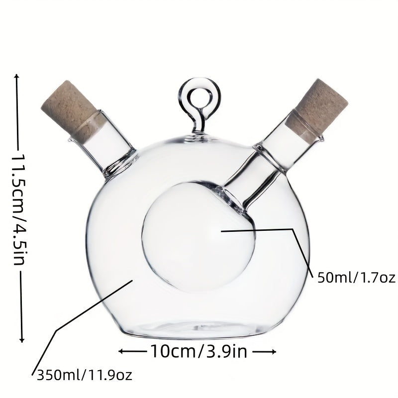 Double Layer Vinegar Dispenser Glass Olive Bottle