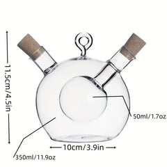 Double Layer Vinegar Dispenser Glass Olive Bottle