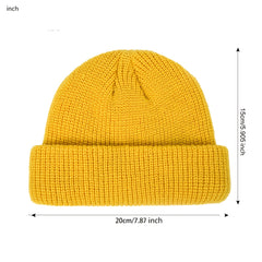 Warm Melon Skin Hat Wool Hat Men's Women's Knit Hat Elastic