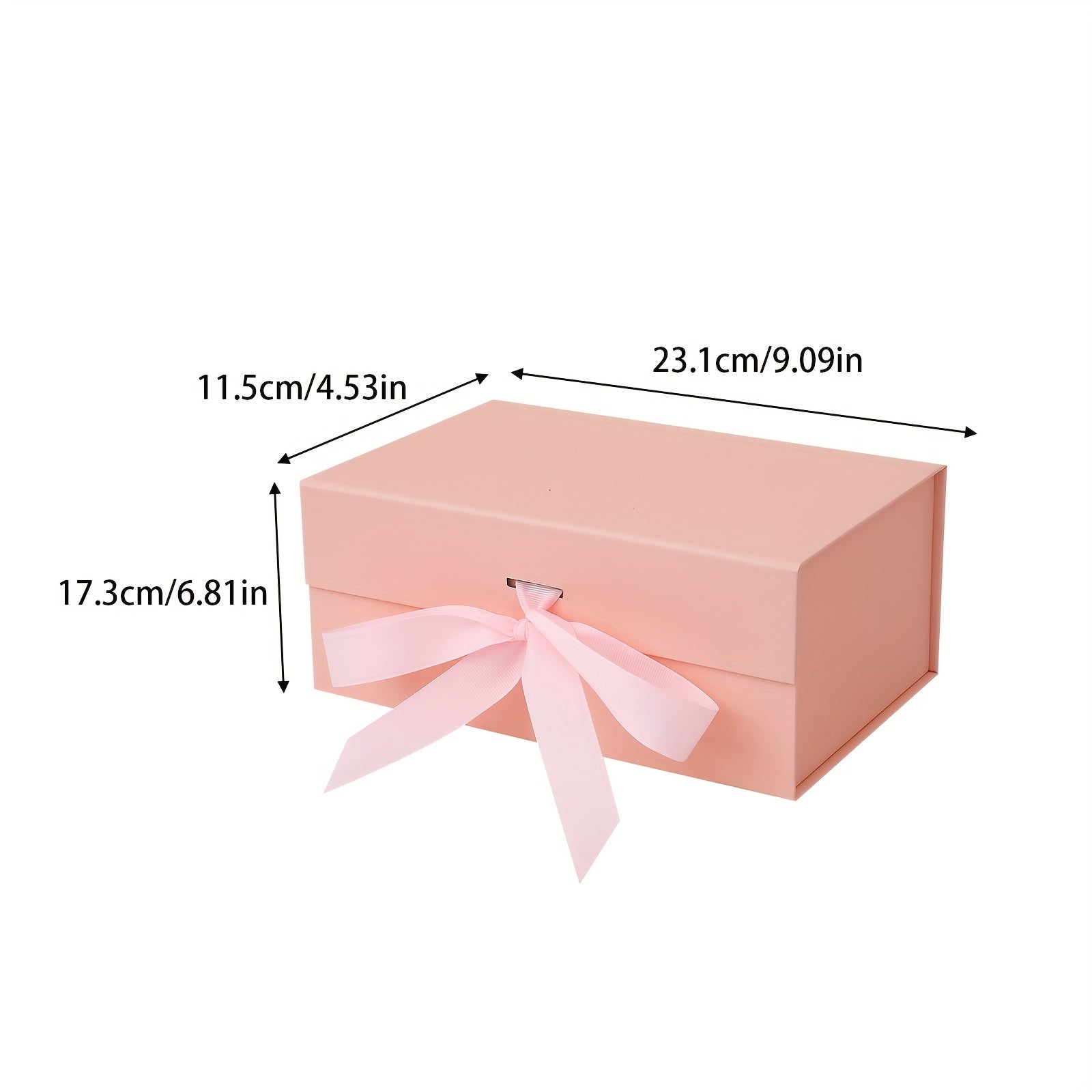 Pink Small Gift Box with Ribbon - Ideal for Christmas & Birthdays