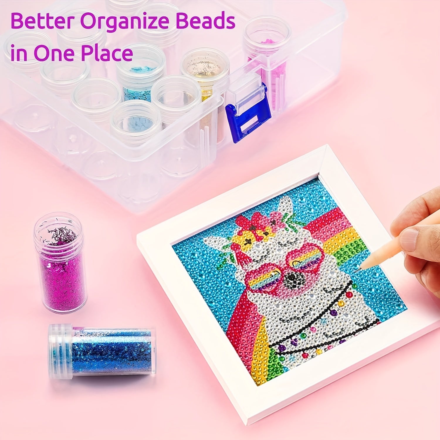 Small Storage Bottle With Plastic Box DIY Diamond Painting Acc