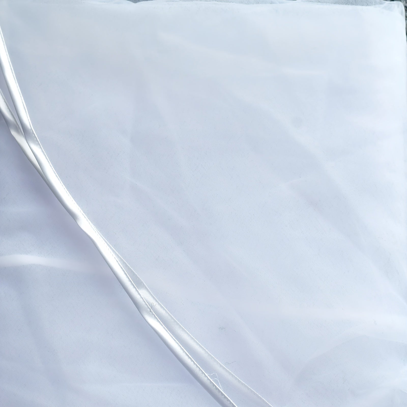 Romantic Style Bridesmaid Veil Hair Comb with Double Sided Ribbon Trim 1m