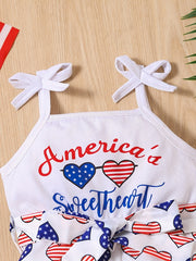Toddler Girl Independence Belted Cami Romper