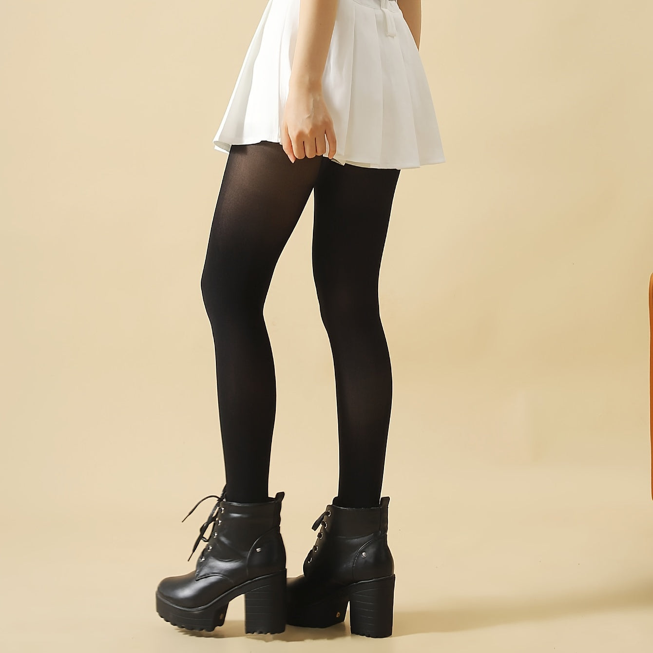 High Waist Elastic Slim Footed Pantyhose Women's Stockings