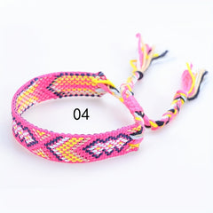 Nepalese Ethnic Style Woven Bracelet Colorful Tassel Friendship Bracelet