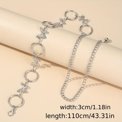 Butterfly Waist Chain Metal Tassel Belly Chain