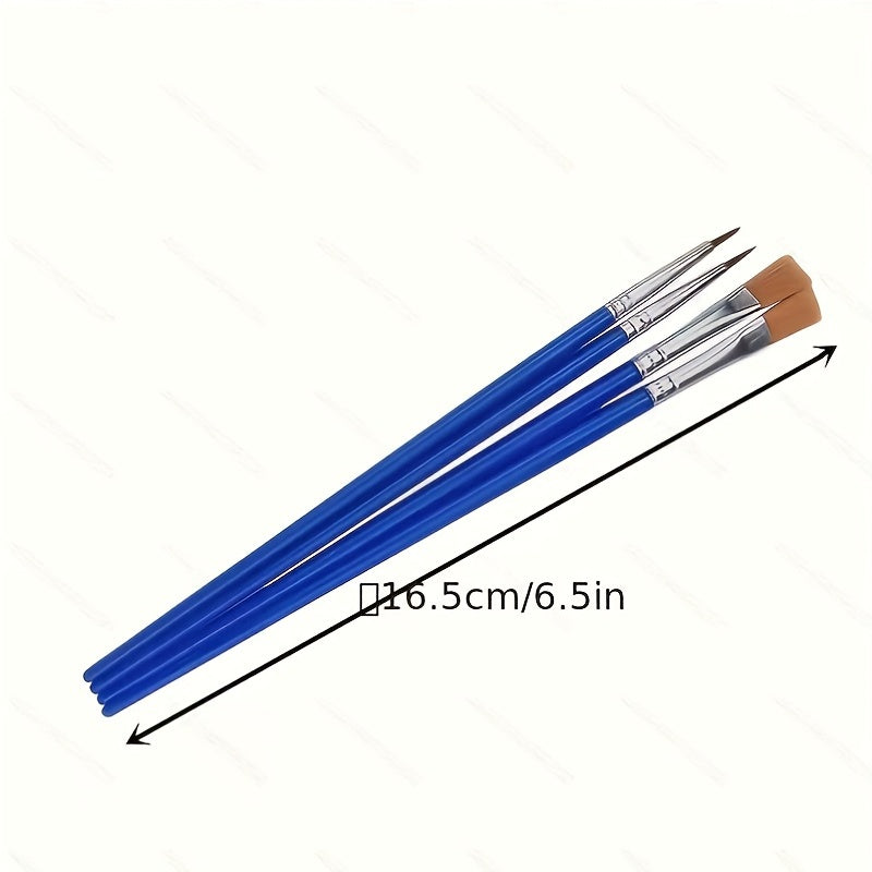 10pcs DIY Painting Hook Line Pen Watercolor Flat Head Nylon Wire Pen