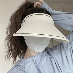 Wide Brim Casual Visor Hat UV Protection