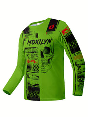 Anime Pattern Men's Long Sleeve Motorcycle T-shirt