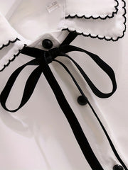 Girls Varsity Button Down Shirt Top for Fall Spring