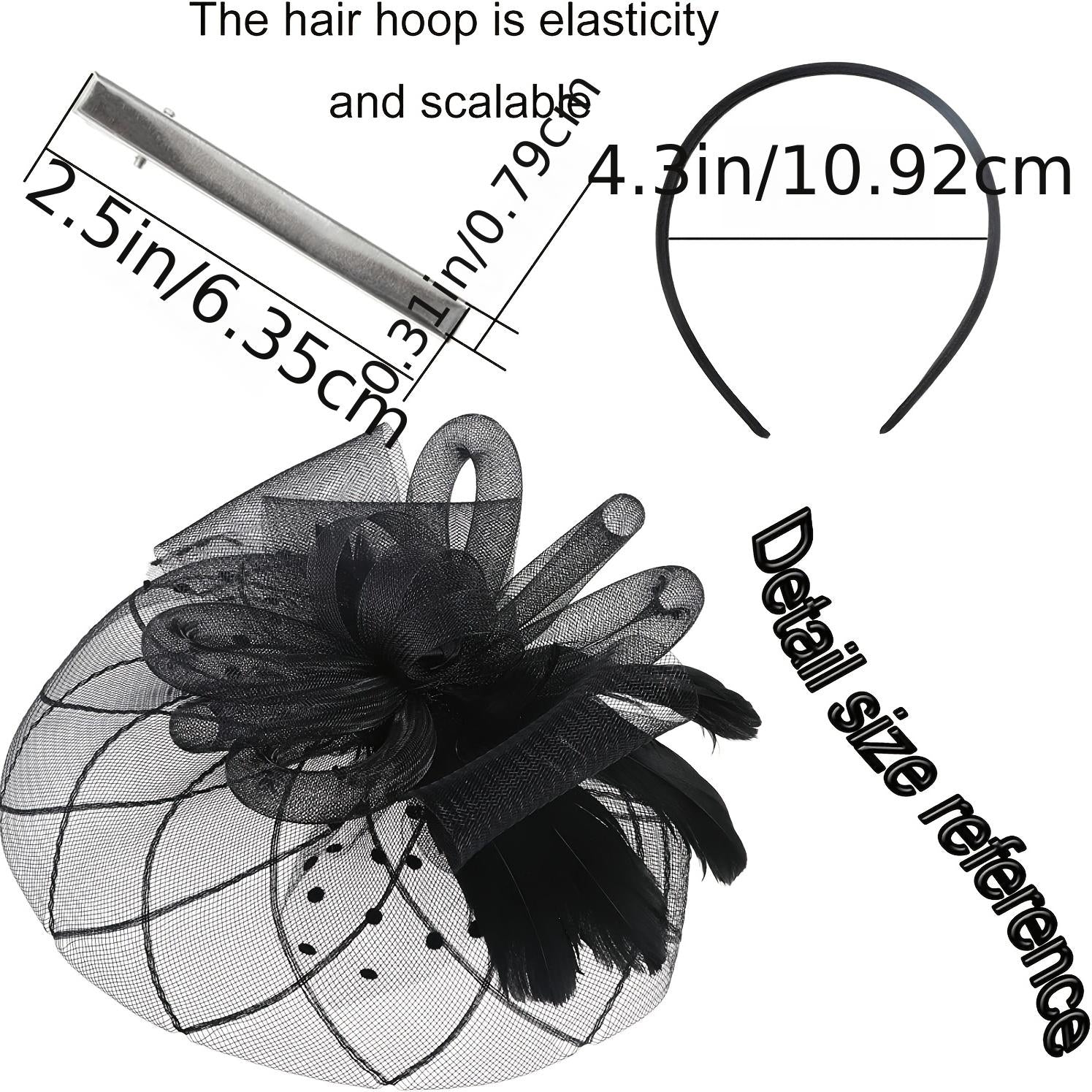 Mesh Flower Tea Party Fascinator Hat for Women
