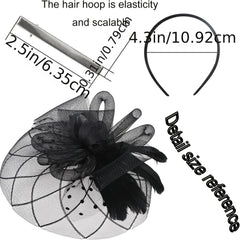 Mesh Flower Tea Party Fascinator Hat for Women
