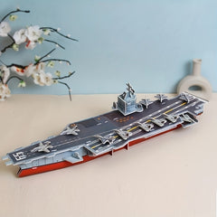 3D Paper Puzzle Aircraft Carrier DIY Model Toy