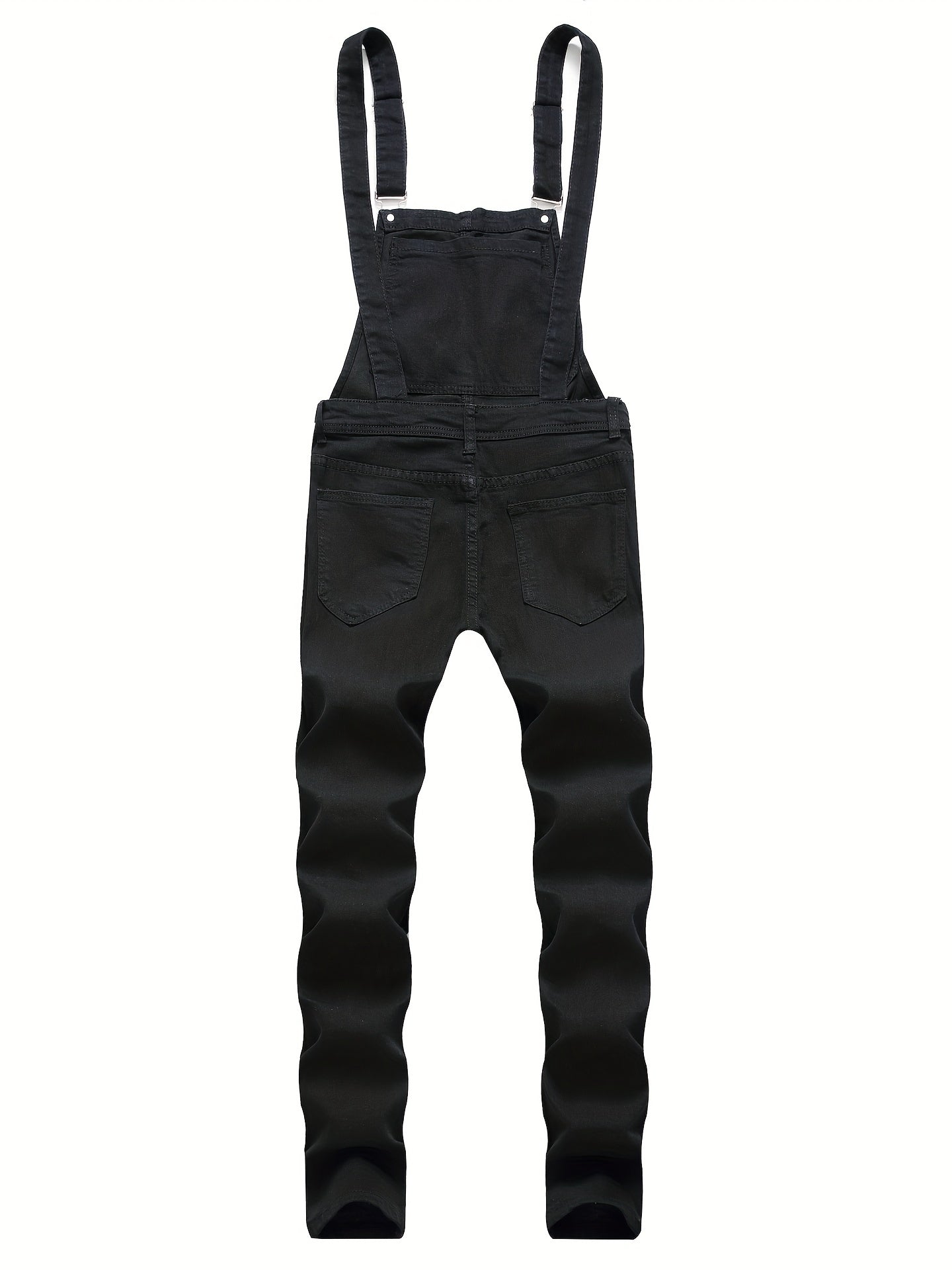 Ripped Overalls Men's Street Style Denim Pants