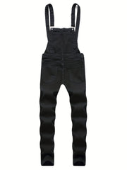 Ripped Overalls Men's Street Style Denim Pants