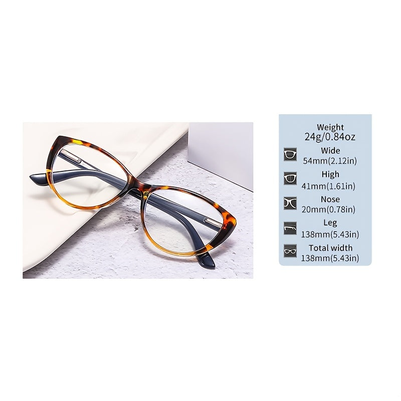 Leopard Cat Eye Reading Glasses for Women