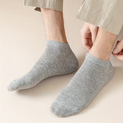 5-10 Pairs Ankle Socks Men Women Breathable Sports Low Cut Solid Socks