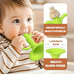 Soft Teething Horn for Babies Colorful Sound Sensory Toy 0-6 Month Olds