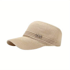 Knitted Visor Hat Solid Elastic Sunshade Baseball Cap Casual Sunscreen