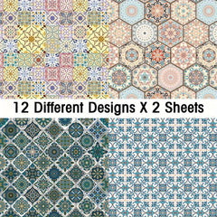 Geometric Pattern Scrapbook Paper Pad 24 Sheets