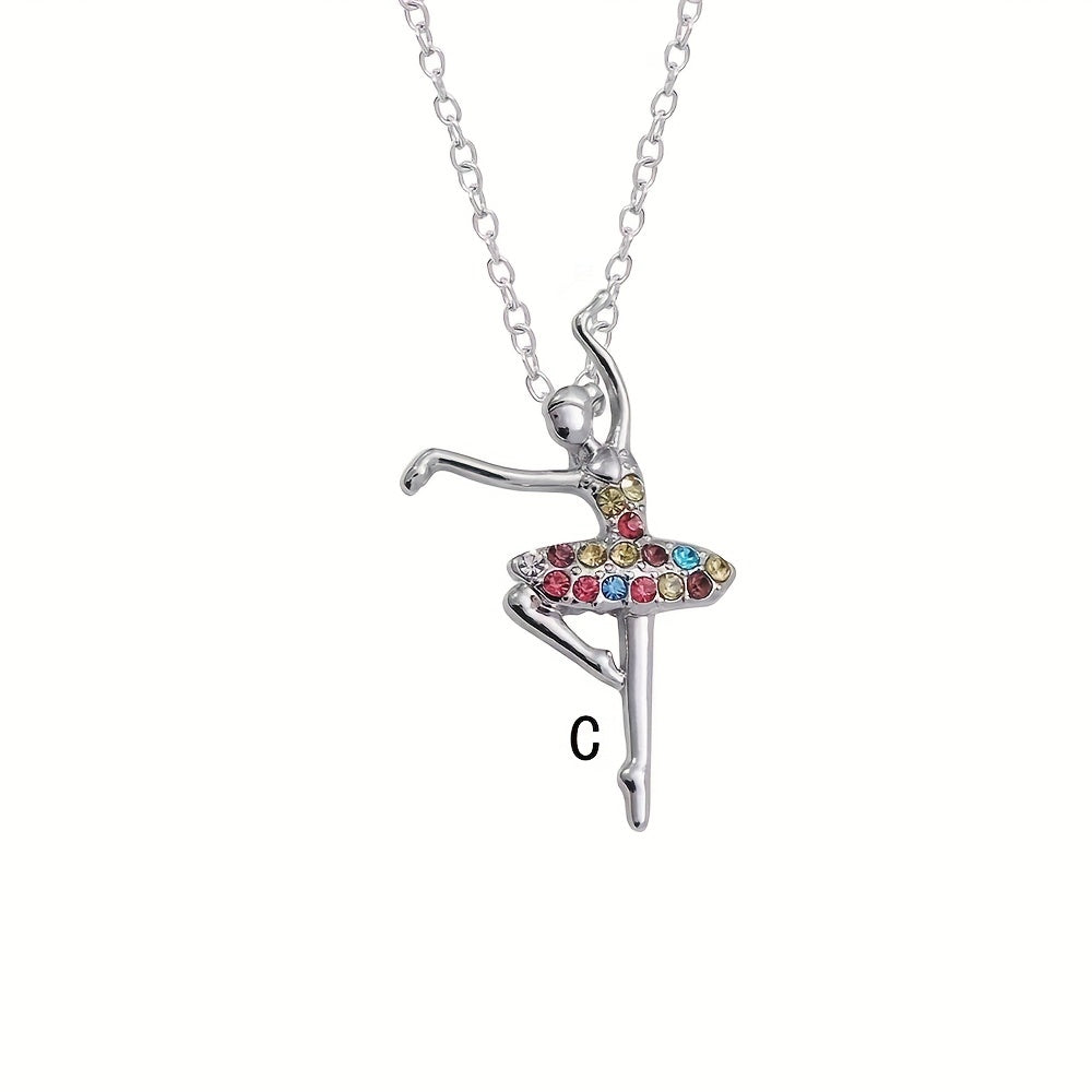 Dancing Girl Princess Pendant Necklace for Girls