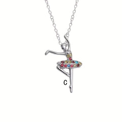 Dancing Girl Princess Pendant Necklace for Girls