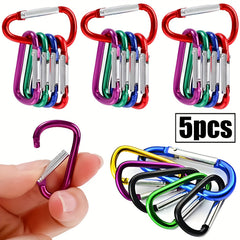 5pcs D Type Aluminum Buckle for Outdoor Camping
