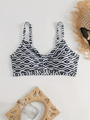 Vacay Bikini Top V Neck Padded Swimwear Bra