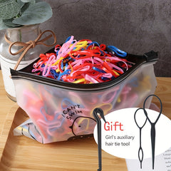 1000pcs Candy Girl's Hair Braider Rubber Band Remover