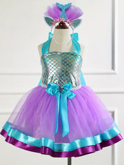 Girls Mermaid Costume Outfits Mermaid Tutu Dress With Headband