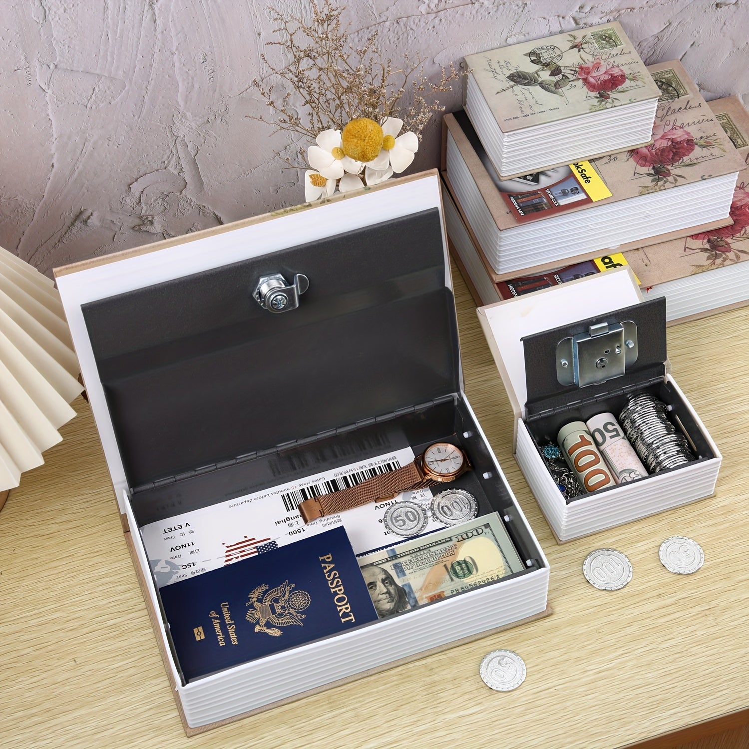 1PC Portable Key Safe Hidden Book Dictionary Money Box Savings Box Coin Box