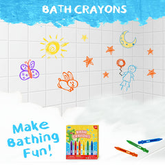 iYuePeng Washable Bath Crayons Set Retractable Medium Point Bathtub Markers