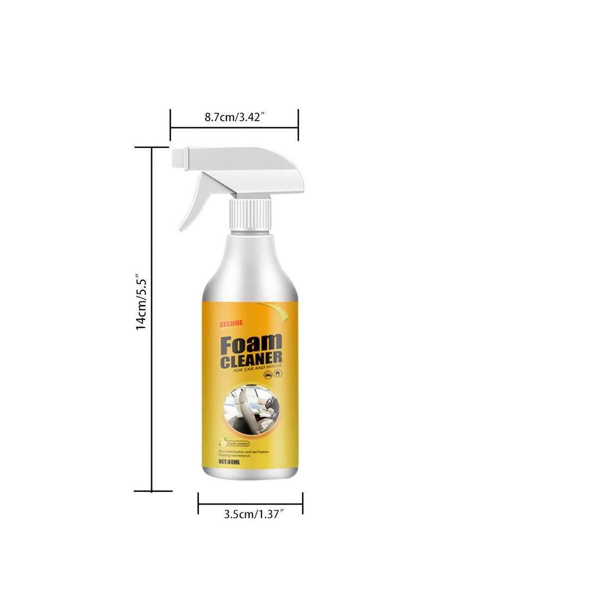Foam Cleaner for Car Interior - Powerful Decontamination Nozzle