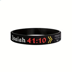 Christian Bible Silicone Bracelet with Uplifting Quote