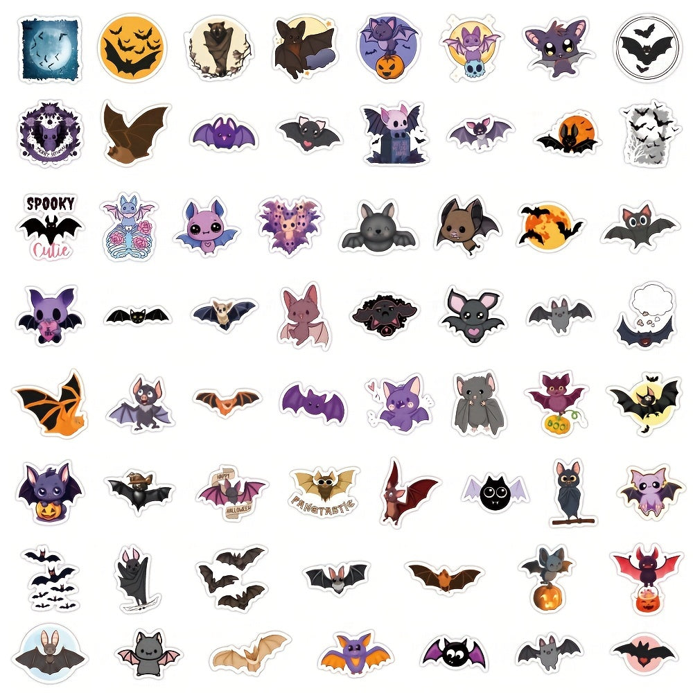 60pcs Cartoon Animals Bat Stickers Vinyl PVC Decorations For Party Supplies Gift