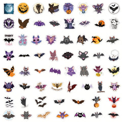 60pcs Cartoon Animals Bat Stickers Vinyl PVC Decorations For Party Supplies Gift