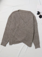 Casual Sweater Solid Long Sleeve Stretch Jumper