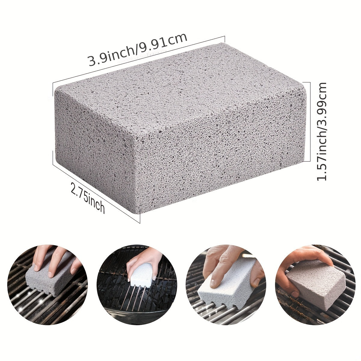 4 Pack Grill Cleaning Brick Block - Griddle Cleaner - BBQ Grill Stones