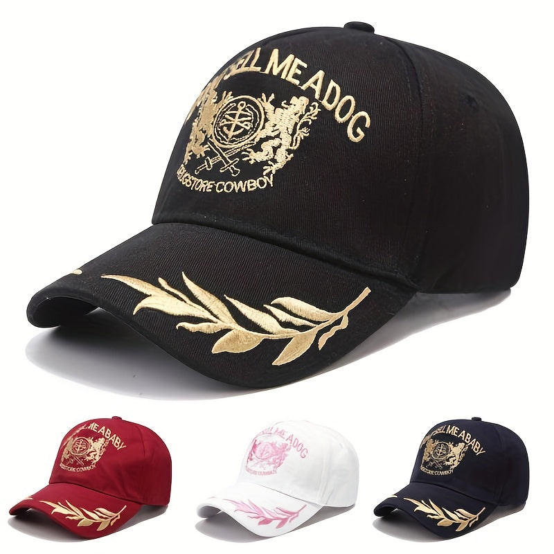 Men's Summer Grain Embroidery Baseball Cap Outdoor Sun Hat